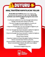 Ankara'da Spor Salonu Etkinliği İçin Yollar Kapanacak